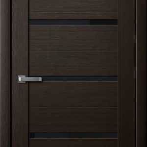 LITE DOORS - L26 Цвет Венге3D Чёрное стекло