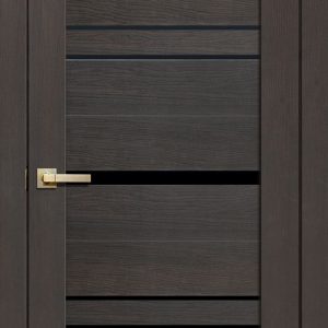 LITE DOORS - L13 Цвет венге 3D Чёрное стекло