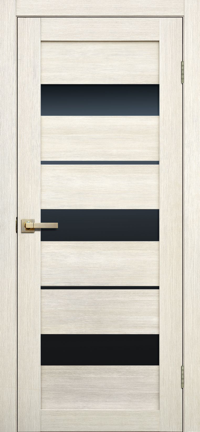 LITE DOORS - L20 Цвет Бьянко 3D Чёрное стекло