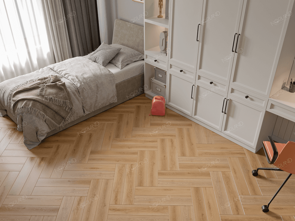 1034-07 LVT Norland Lagom Parquet плитка Varig 590*118*2, микро фаска (37шт/2.58м2) — изображение 3